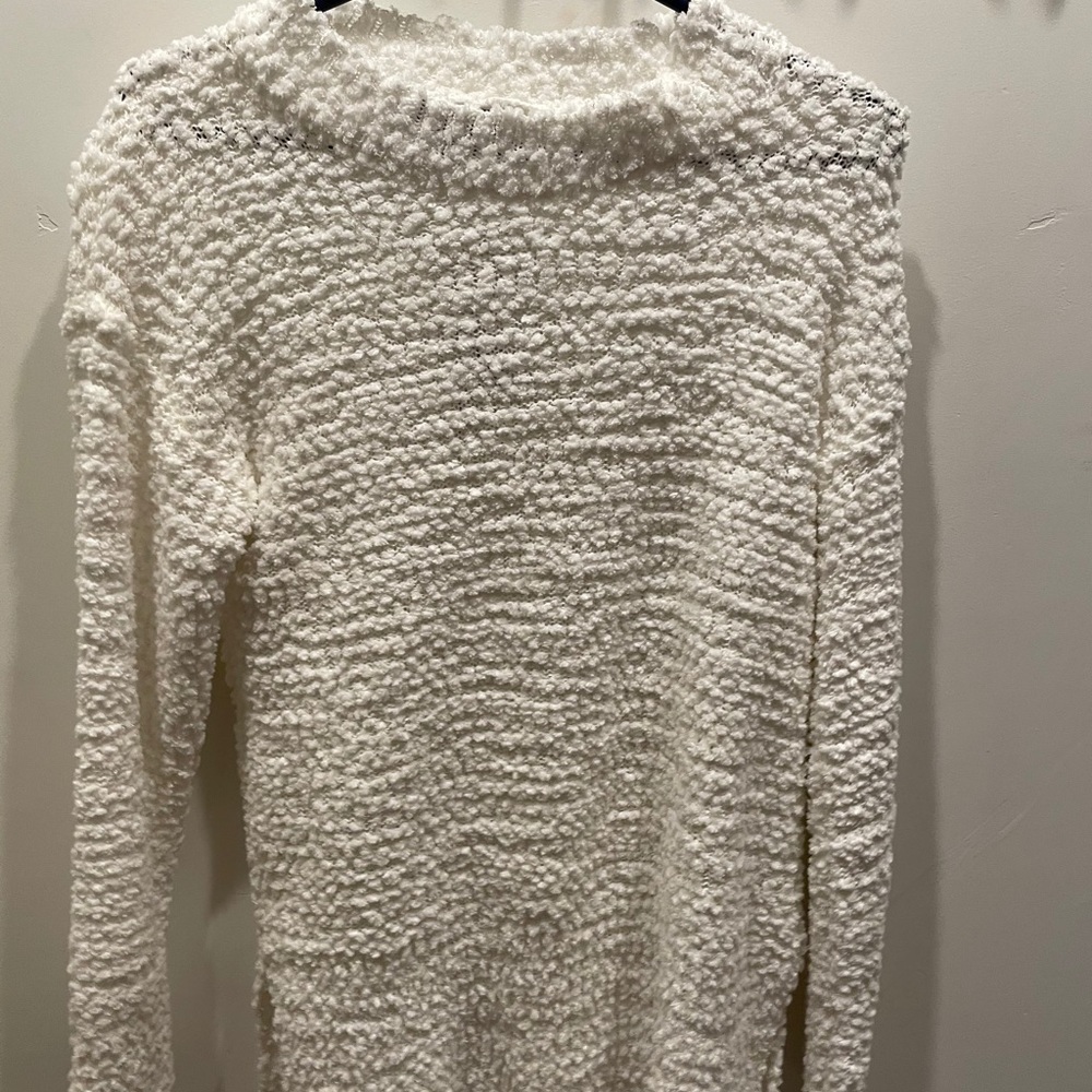 Cozy fluffy white sweater